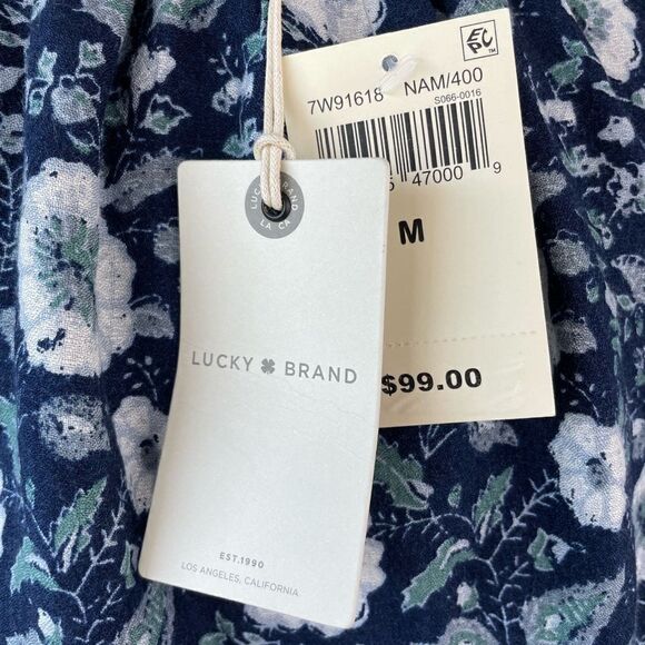 NWT Lucky Brand Blue Floral Dress Size M - Picture 8 of 8